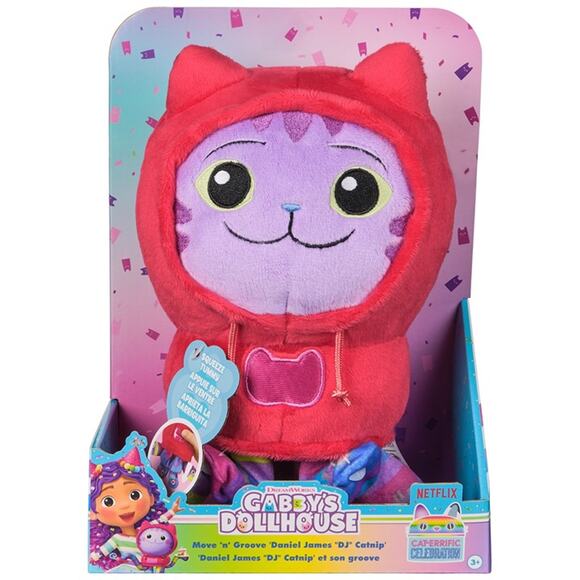Gabby’s Dollhouse, Move & Groove DJ Catnip, 10-Inch Plush Toy with Moving Arms, - Picture 1 of 7